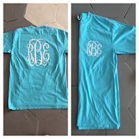 Monogrammed Comfort Colors Long Sleeve (Front and back monogram included)
