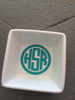 Monogrammed Ring Dish