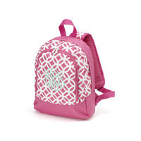 Preschool Backpack- Pink/White Circle