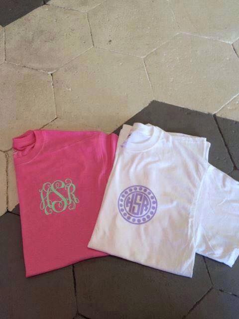Short Sleeve T-shirt with Pocket Area Monogram