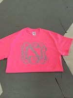 Neon Pink Glitter Vinyl Monogram Tee